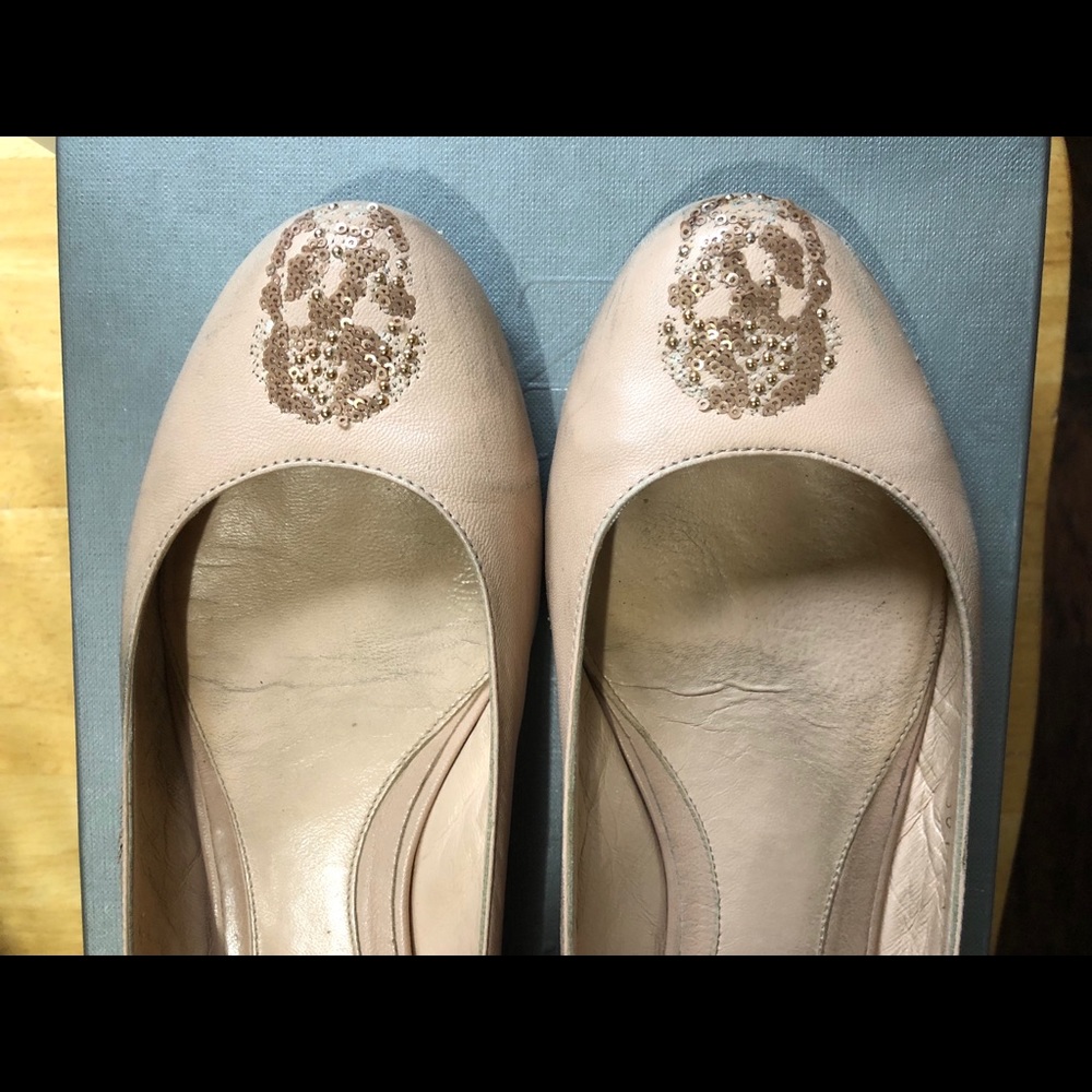 Auth Alexander McQueen Skull Ballerina Flats Sz 6 - Picture 3 of 8